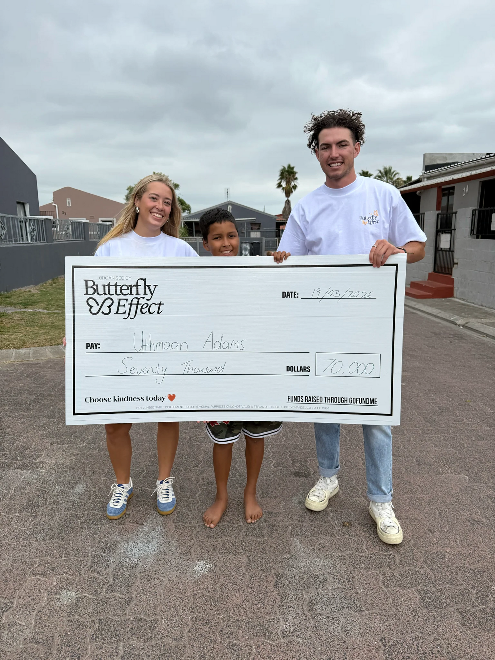 $70,000 raised through GoFundMe